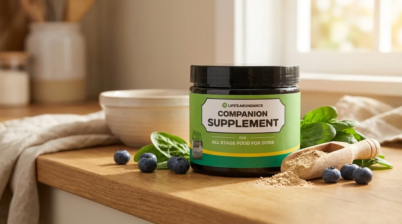 Companion Supplement jar on a kitchen counter